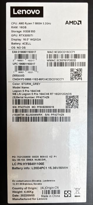 Lenovo legion 5 pro, торг, обмен