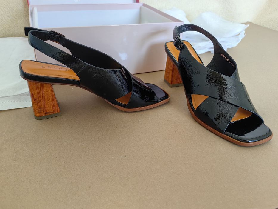 Sandale Epica piele naturala lăcuită Nou