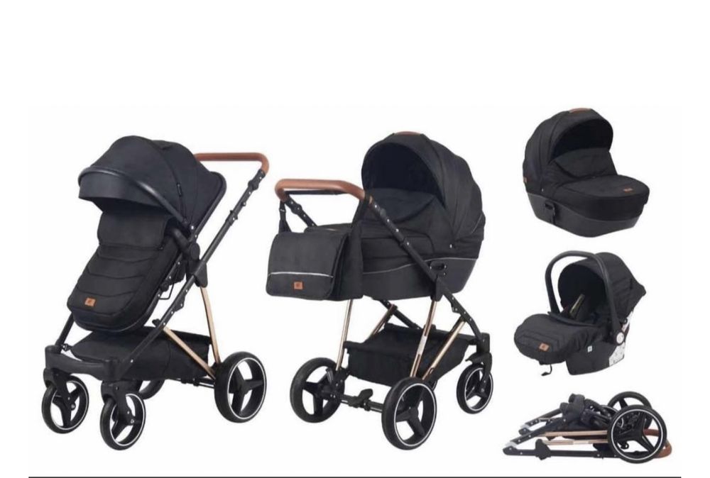 Детская коляска 3 в 1 Teknum зеленого цвета