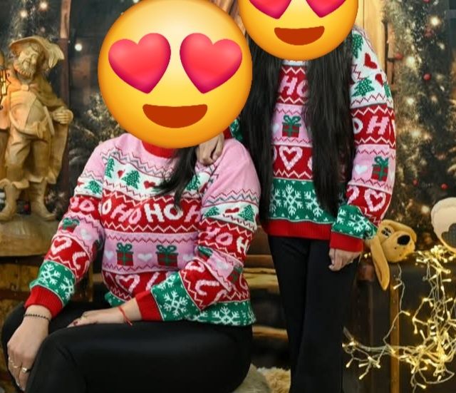 Коледни блузи майка и дъщеря