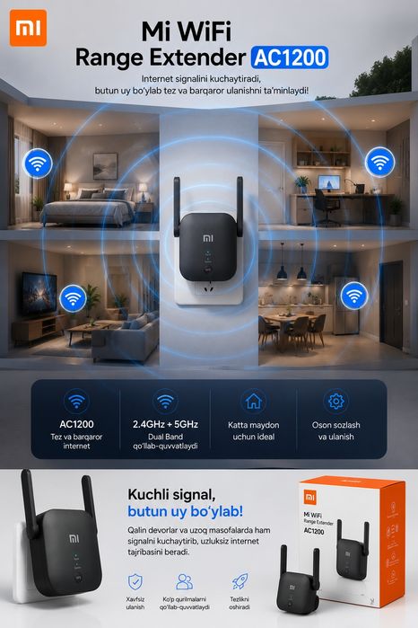 WiFi Signal Kuchaytirgich Xiaomi AC1200