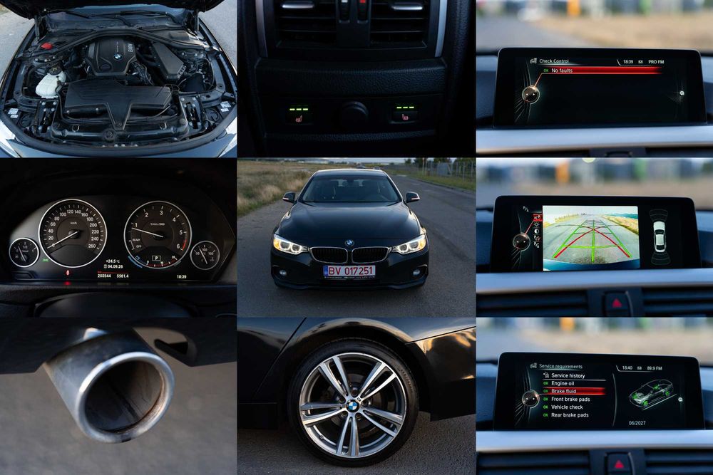 BMW Seria 4 F36 B47 Gran Coupe RAR Efectuat Xenon Piele Incalzire Camera Automat R19