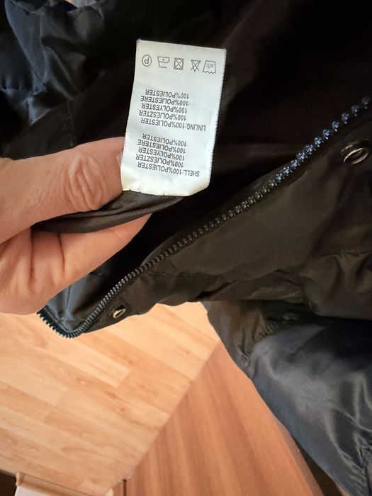 Пухенка в кафяво с косъм от лисица