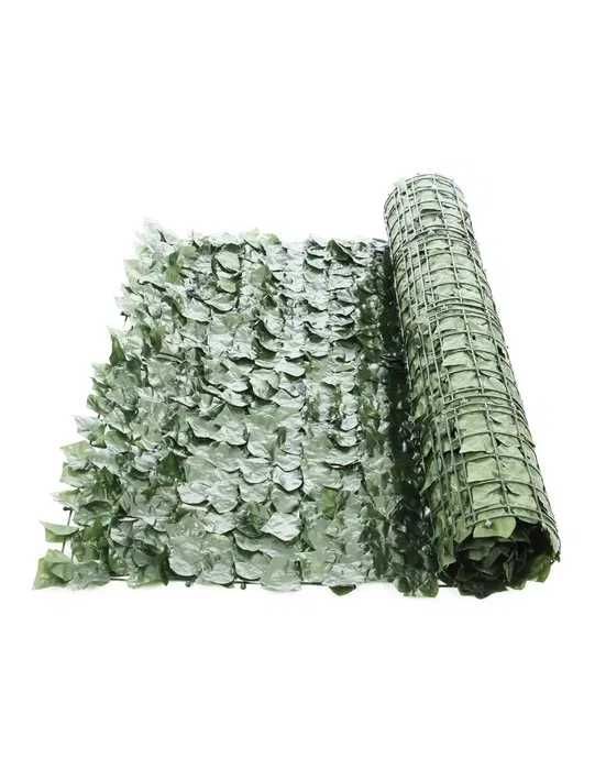 Gard,Paravan artifical verde cu frunze 300x100cm