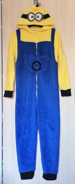 Salopetă pijama plus copii H&M Minions mărimea 134/140 8–10ani ca noua