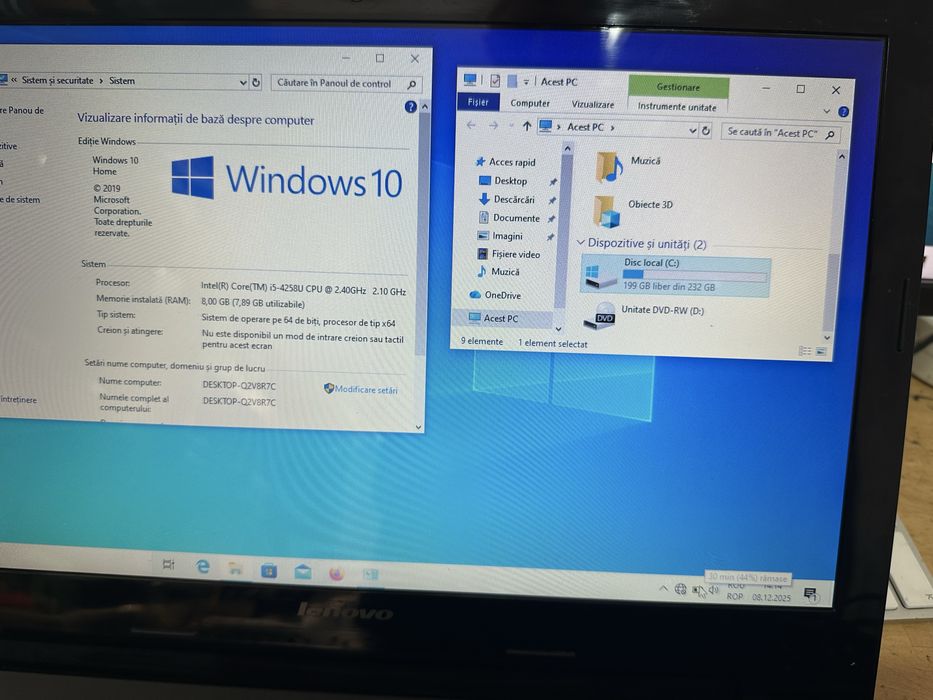 Laptop lenovo g50 cpu i5 ram 8gb ssd 250gb