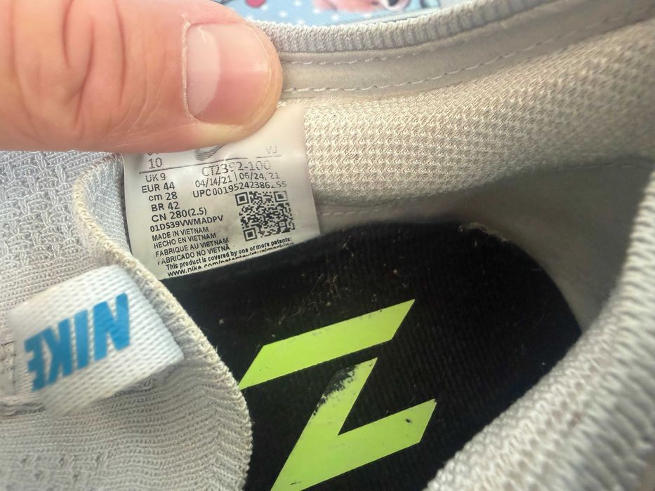Nike Zoom Fly 4 White Imperial Blue Lime Glow''оригинални маратонки 44 номер