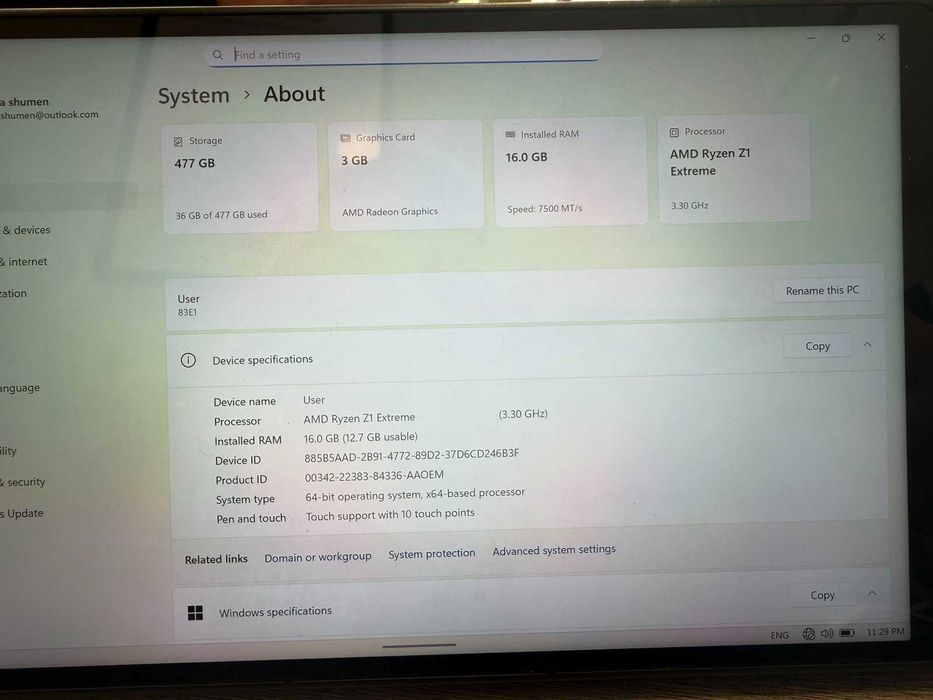 Lenovo Legion Go Z1 Extreme