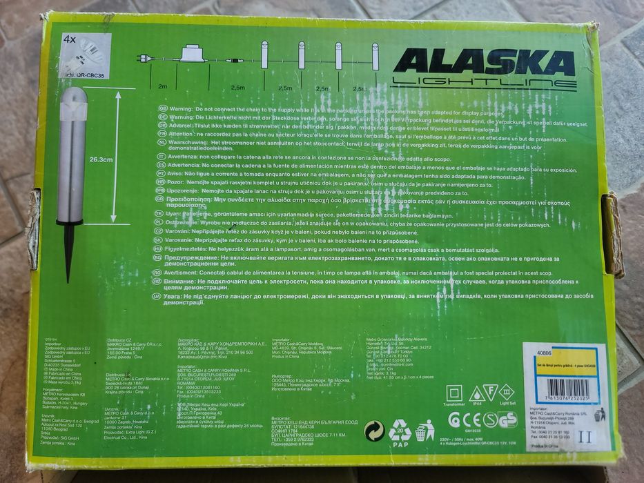 Set lampi exterior Alaska inox – noi