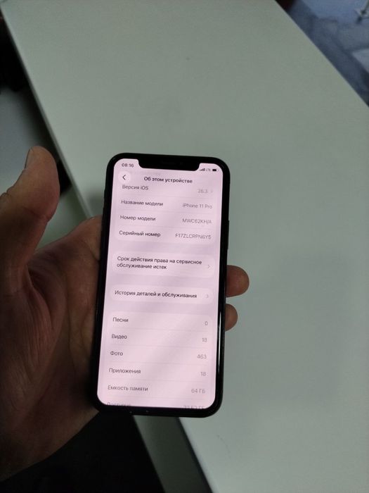 Iphone 11 pro 64 gb tiniq holatda