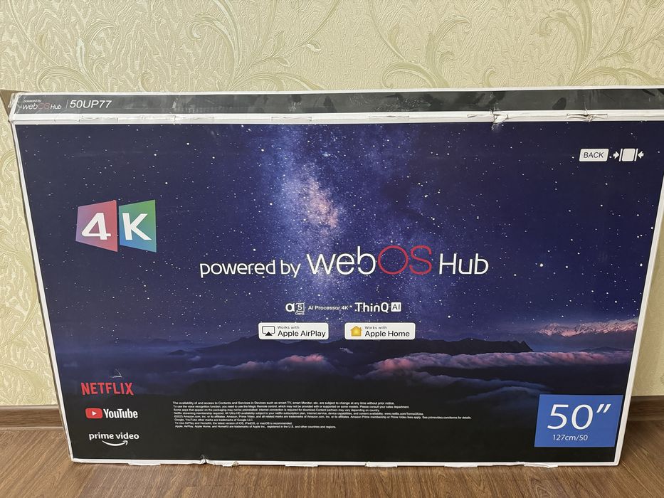 НОВЫЙ смарт телевизор LG smart tv с диагональю экрана 127см/50