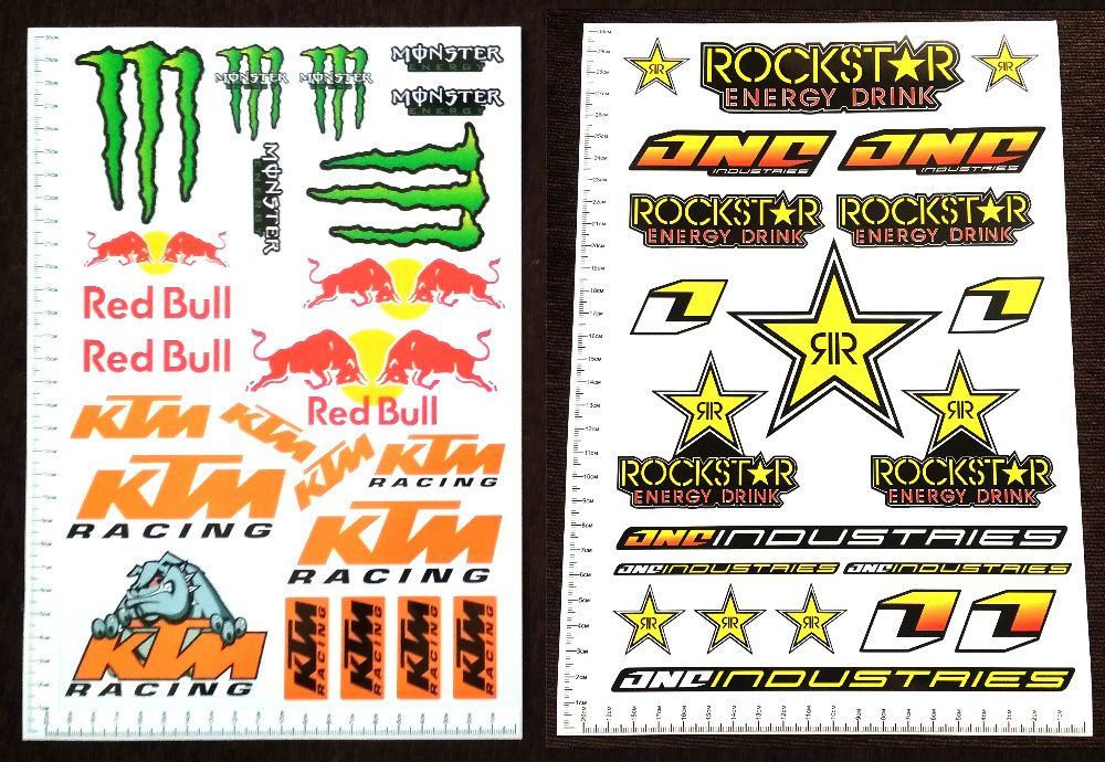 Стикери KTM MONSTER RED BULL ROCKSTAR -видове рокстар ктм Редбул Монст