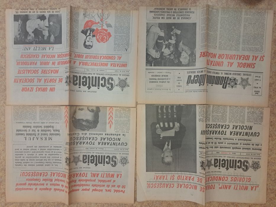 Ziare omagiale - Ceausesc, RARE, 50 lei