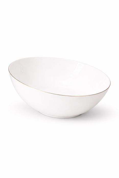 Set farfurii opal 19 piese, serviciu masa 6 persoane, alb, farfurii si bol servire incluse, model LINE, elegant, rezistent