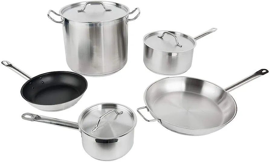 Комплект тенджери от неръждаема стомана за жилищна и търговска употреб