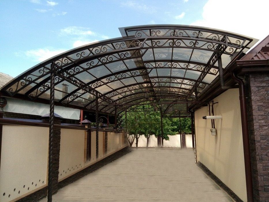 Навесы прямые и арочные.