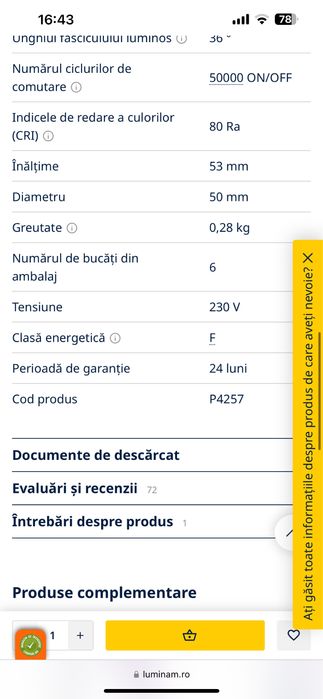 Vand 8 becuri Philips GU10/4,6W/230V 2700K