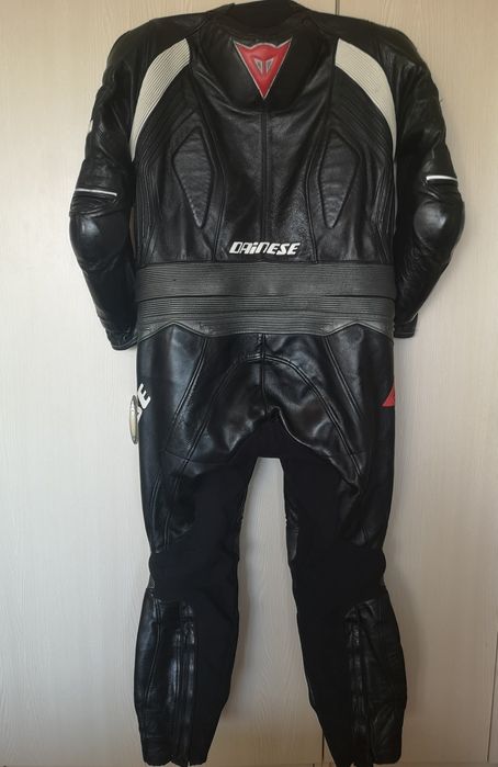 Costum moto piele Dainese 2 piese cocoasă aerodinamica racing speed