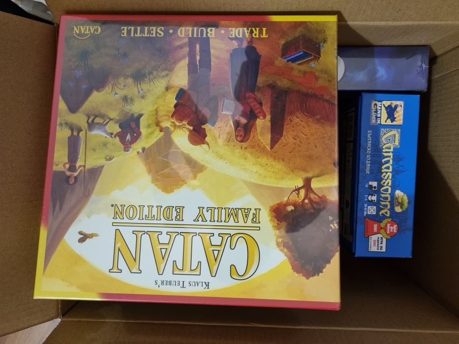 Catan/Ticket to Ride Europe/Cluedo/Каркасон - бордови игри