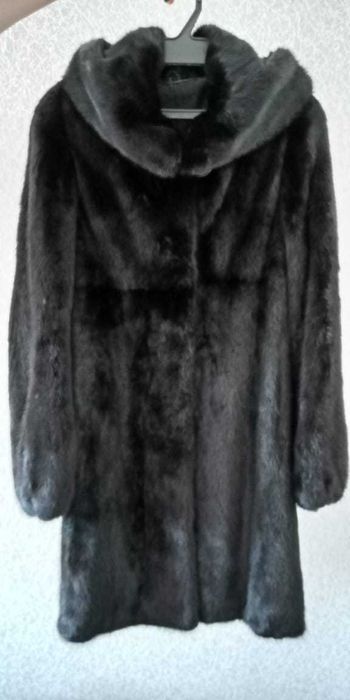 Шуба норковая с капюшоном