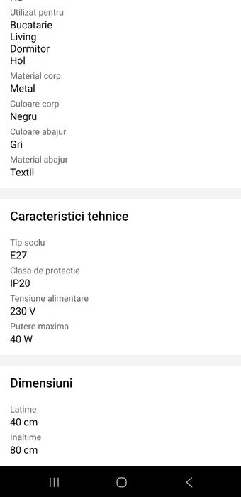 Corp iluminat Lustra lampa abajur pendul living bucătărie hol dormitor