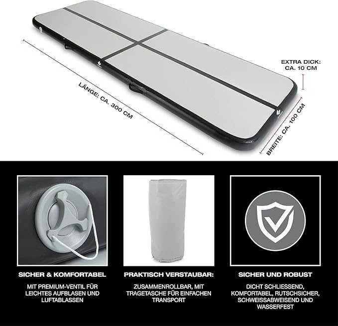 Надувна постелка за тренировки FitEngine Air Track