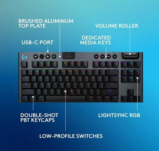 Tastatura Gaming Wireless mecanica LOGITECH G915 X Lightspeed TKL