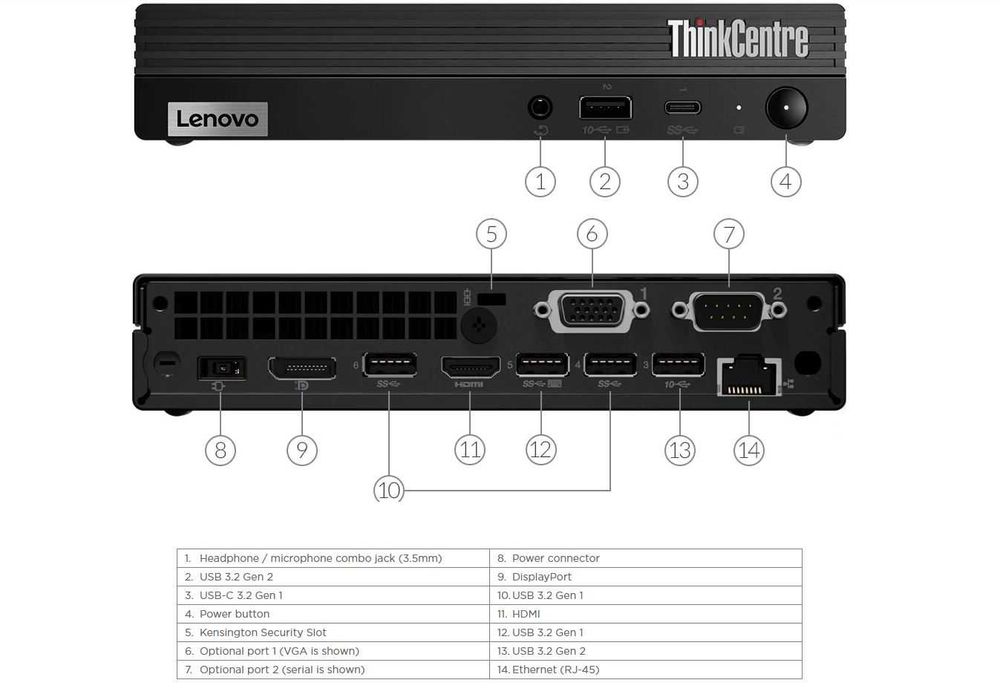 Lenovo ThinkCentre M70q Intel i5-10400T / 32GB DDR4 / 512GB SSD - НОВ - Microsoft Office Pro Plus 2024