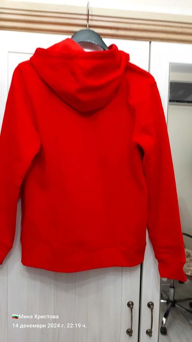 Худи суитчър -Reebok червен цвят XL