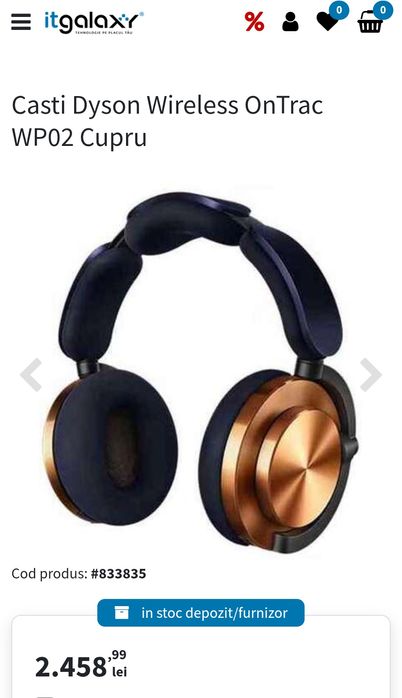 [7422] CASTI WIRELESS DYSON WP02 Sigilate / Amanet Tulcea