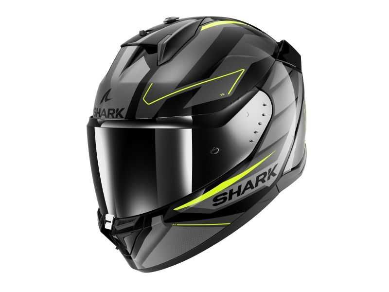 TОП ЦЕНА Каска за мотор SHARK D-SKWAL SLIZER  FLUO ,вградени очила,