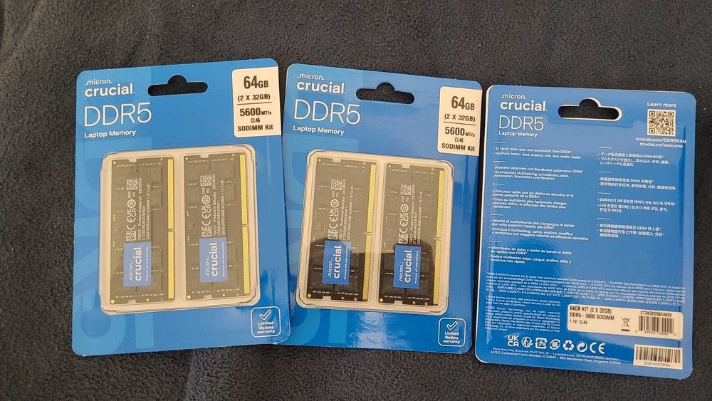Memorie laptop SODIM Crucial DDR5-64GB-5600 (2x 32 GB) , NOI