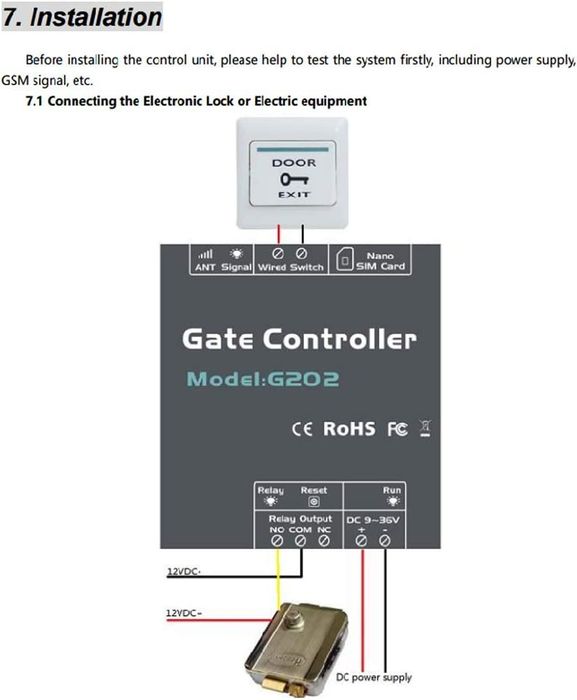 GSM реле, Дистанционное управление с телефона G202