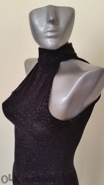 дълга черна бутикова рокля - 80лв.