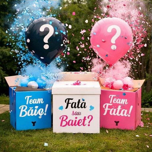 Artificii gender reveal fumigene colorate