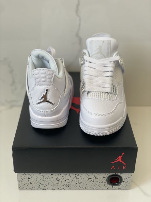 Air Jordan 4 Retro Pure Money Full Box Metallic Silver VerificareColet