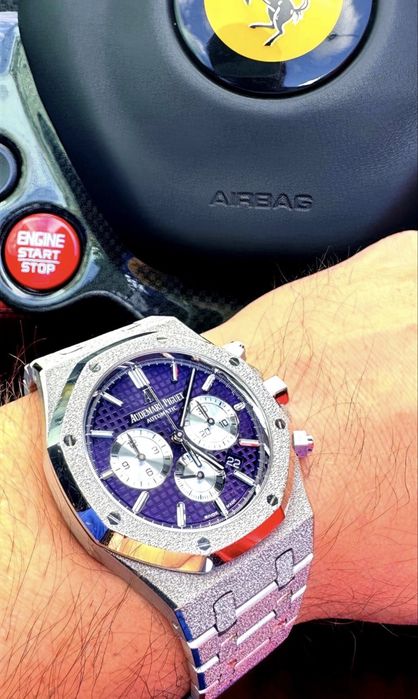 Audemars Piguet Royal Oak Frosted Acte 2019 41mm Aur Alb Limitat Acte Violet