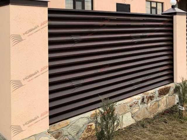 Забор жалюзи горизонтальный