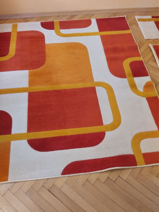 Вълнен килим ръчно резбован Atlantik + пътека и постелка