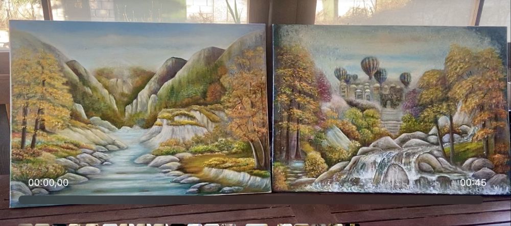 Пеизаж два броя по 70/50 см  акрил