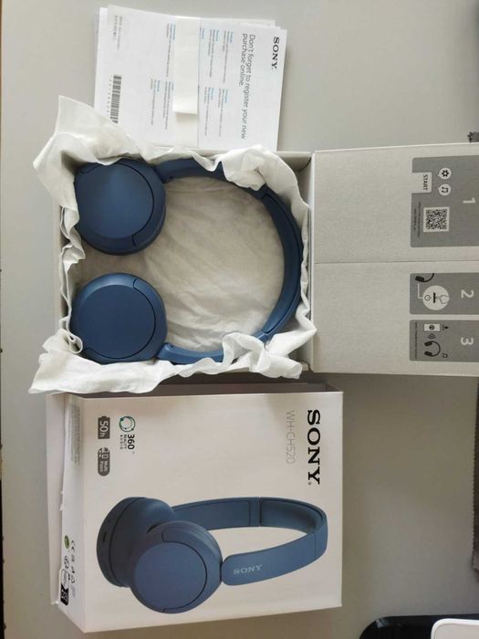Продавам НОВИ Sony WH-CH520 (син цвят) – безжични слушалки!