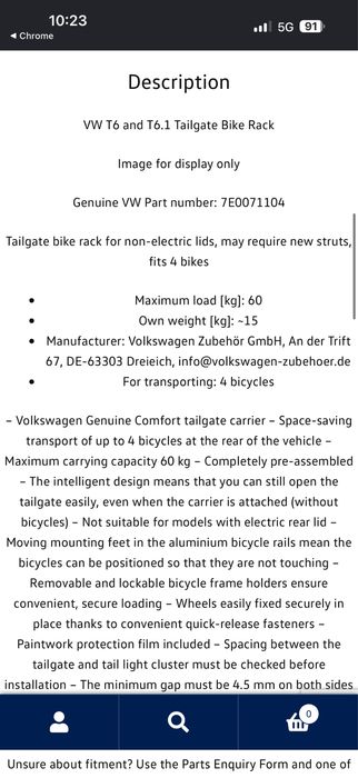 Нов оригинален багажник за велосипеди на Volkswagen за T6/T6.1