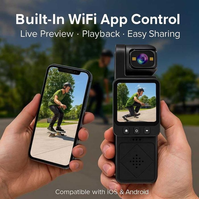 Acuvar Mini Clip-On телесна камера 1080P с 360°