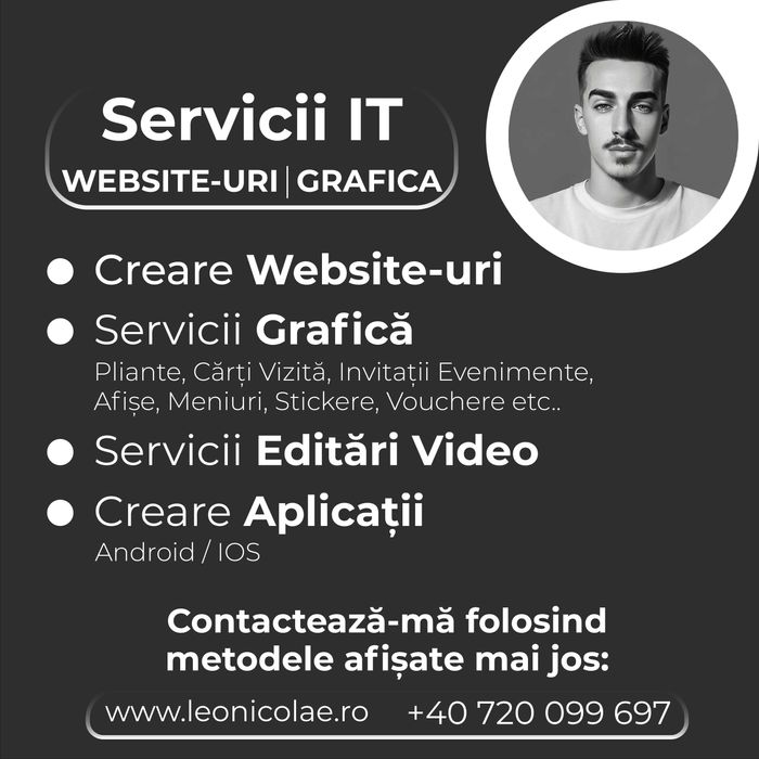 Creare Website, Grafica, Aplicatie Android & IOS, Editare Video | Leo