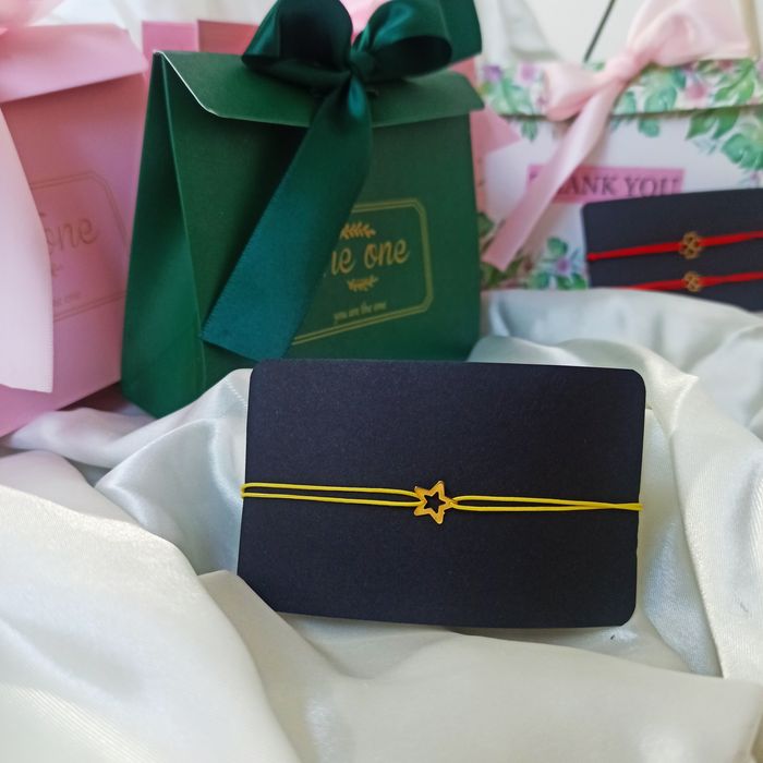 Brățări cu snur si pandantiv din aur de 14 K pentru bebeluși sau adult