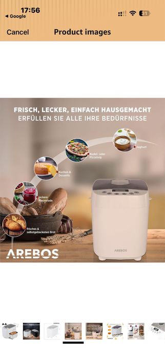 Mașină de făcut pâine Arebos