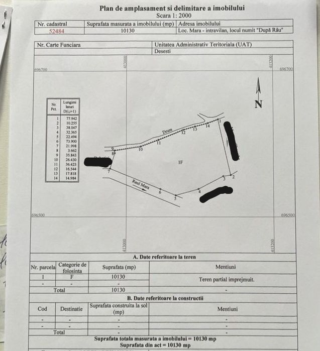 Casa cu teren 10130mp
