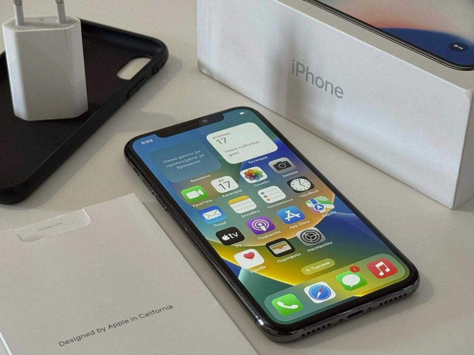 Бартер! Перфектен! iPhone X 256GB Space Black (Черен)