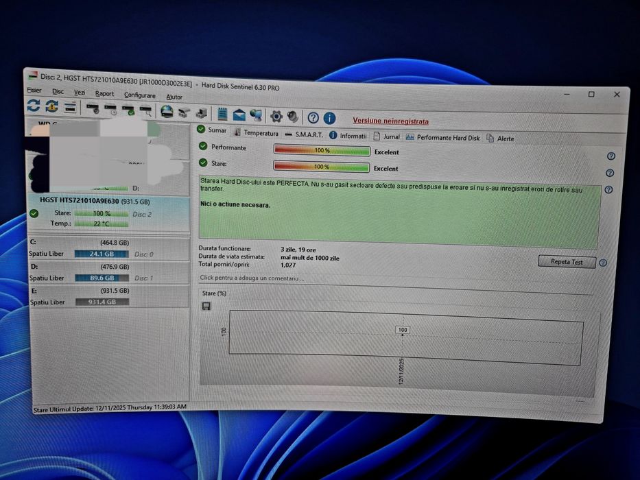 Hard nou 1TB 2.5inch cu doar 3 zile functionare 100% garantie