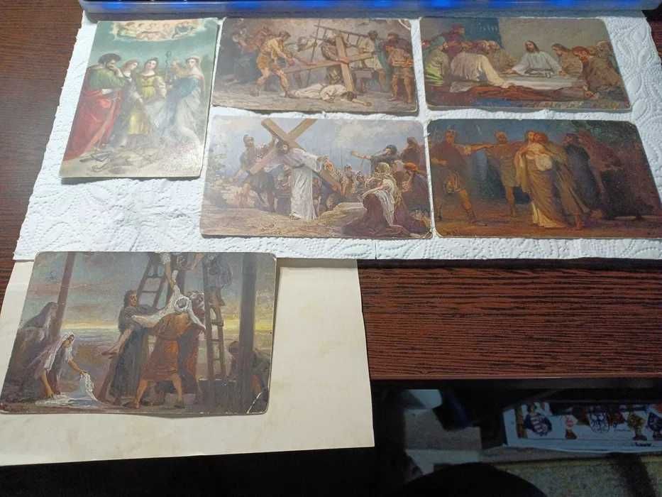 Lot vintage de 14 icoane si obiecte religioase